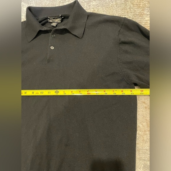 Pronto-Uomo 100% Extra Fine Merino Wool Men’s  Black Sweater Size 2X - Picture 7 of 8